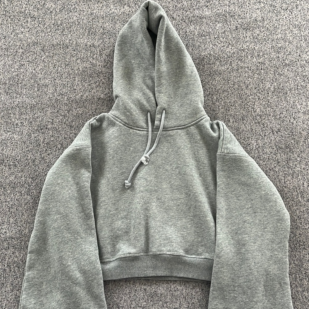 Light Great Crop Hoodie with Bell Sleeves - Medium